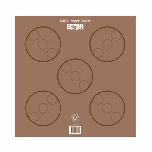 MAPLE LEAF PRESS S3DA Indoor 5 Spot Target Face-Brown for sale at KYGUNCO.