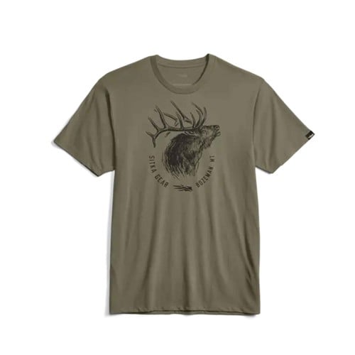 SITKA Elk Sketch Tee Dark Green Sage for sale at KYGUNCO.