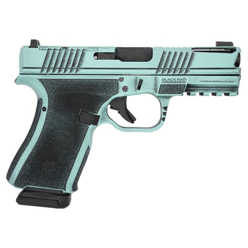 BLACK RAIN ORDNANCE Frontline+ 9mm 4" Robin's Egg Blue Battleworn for sale at KYGUNCO.