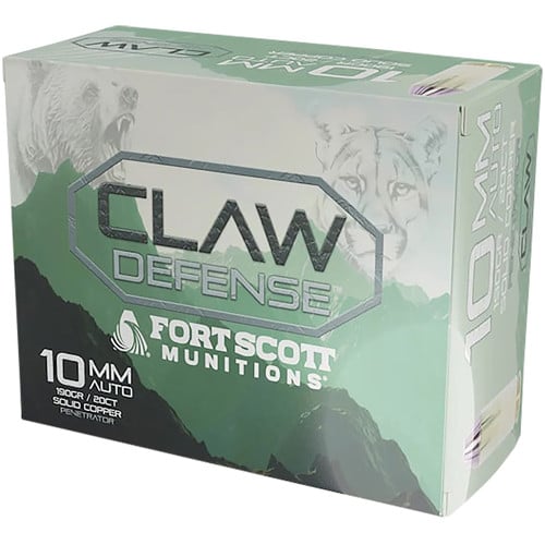 FORT SCOTT MUNITIONS 10mm 190Gr Claw Defense 20rd for sale at KYGUNCO.