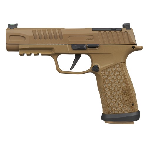 SIG SAUER P365 9mm 4.3" Coyote Fiber Optic Front 21/17rd for sale at KYGUNCO.