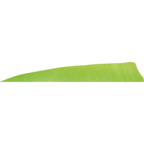 GATEWAY FEATHERS 4" Shield Cut Chartreuse-RW for sale at KYGUNCO.