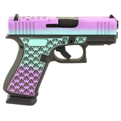 GLOCK G43X 9mm 3.41" Island Bug Laser Stippled 15rd for sale at KYGUNCO.