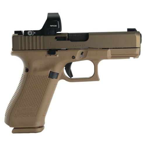 GLOCK G19 V 9mm 15rd 4.02" FDE Viridian RFX35 Green Dot for sale at KYGUNCO.