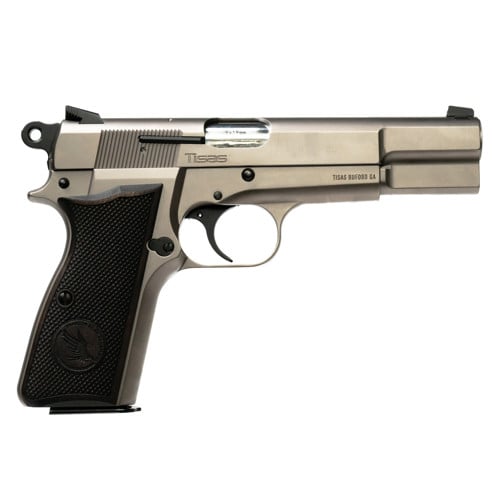 TISAS Regent BR9 9mm 4.67" Nickel Wood Grips 15rd for sale at KYGUNCO.
