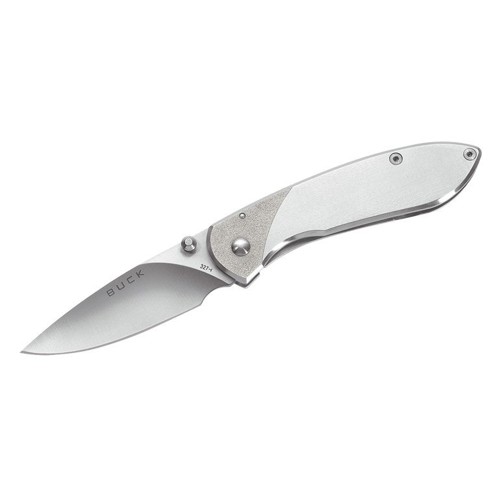 BUCK KNIVES Nobleman 2-5/8" Drop Point Satin Blade SS Handle for sale at KYGUNCO.