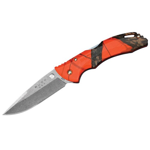 BUCK KNIVES Bantam BLW Mossy Oak Blaze Camo 3-1/8" Drop Point for sale at KYGUNCO.