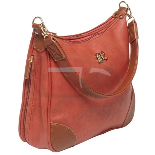 BULLDOG Hobo Style Purse-Brickred w/Tan Trim 13 x 10.5 x 3 for sale at KYGUNCO.