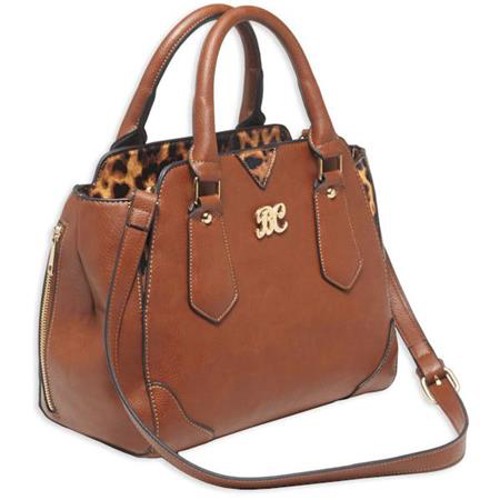 BULLDOG Conceal Carry Satchel Purse - Chestnut w/ Leopard for sale at KYGUNCO.