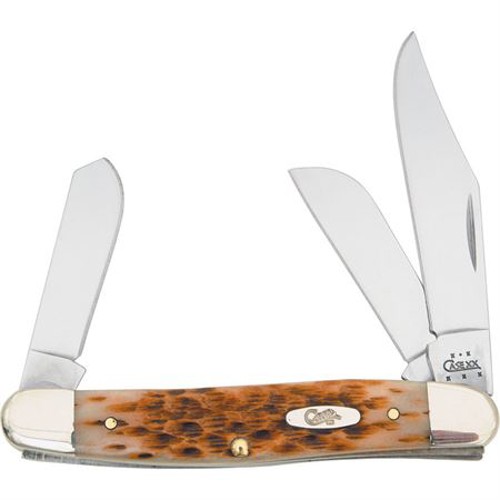 CASE KNIVES Amber Bone Peach Seed Jig Stockman (6347 SS) for sale at KYGUNCO.