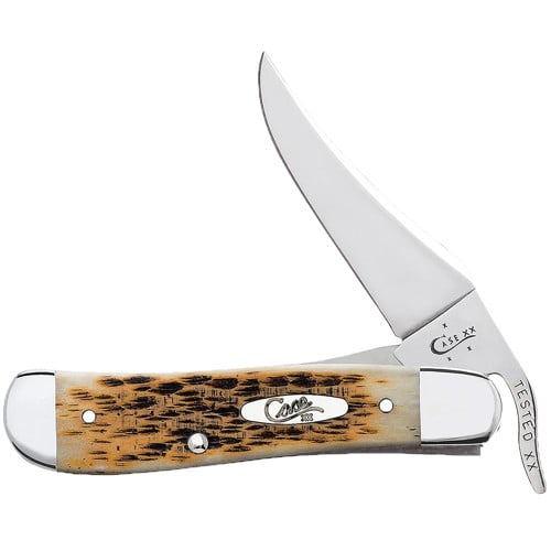 CASE KNIVES Amber Bone Peach Seed Jig Russlock (61953L SS) for sale at KYGUNCO.