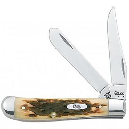 CASE KNIVES Amber Bone Peach Seed Jig Mini Trapper (6207 SS) for sale at KYGUNCO.