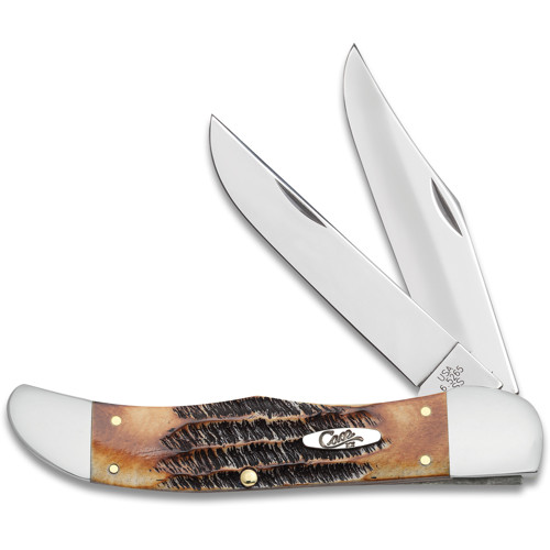 CASE KNIVES Case 6.5 Bonestag Folding Hunter w/Leather Sheath for sale at KYGUNCO.