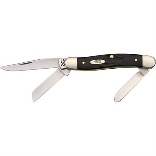 CASE KNIVES Jigged Rough Black Syn Medium Stockman (6318 SS) for sale at KYGUNCO.