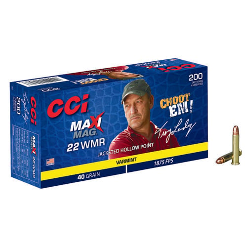 CCI MAXI-MAG 22 WMR 40gr Jacekted Hollow Point Ammunition | 200 Rounds for sale at KYGUNCO.