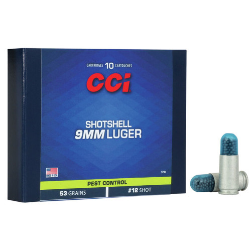 CCI PEST CONTROL 9mm 53gr #12 Shotshell Ammunition | 10 Rounds for sale at KYGUNCO.