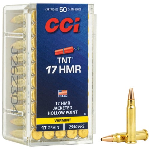 CCI Varmint 17 HMR 17gr Jacketed Hollow Point Ammunition | 50 Rounds for sale at KYGUNCO.