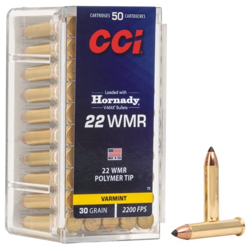 CCI 22 WMR 30gr Hornady V-MAX Ammunition | 50 Rounds for sale at KYGUNCO.
