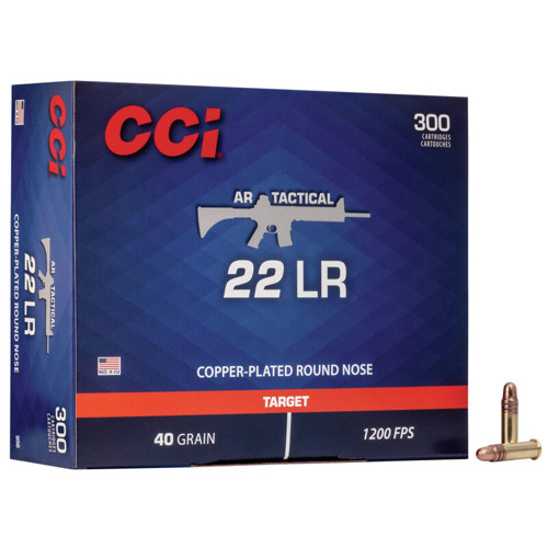 CCI AR Tactical 22 LR 40gr Round Nose Ammunition | 300 Rounds for sale at KYGUNCO.