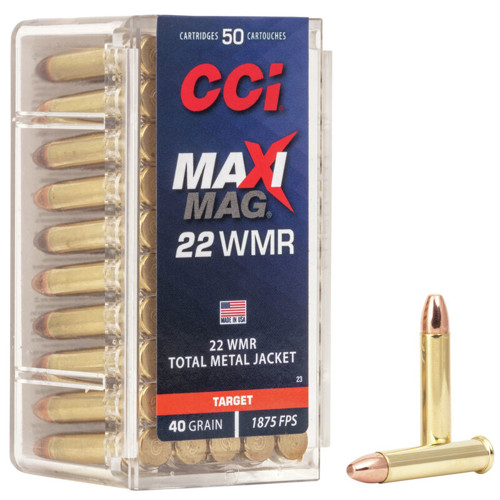 CCI Maxi-Mag 22 WMR 40gr Total Metal Jacket Ammunition | 50 Rounds for sale at KYGUNCO.