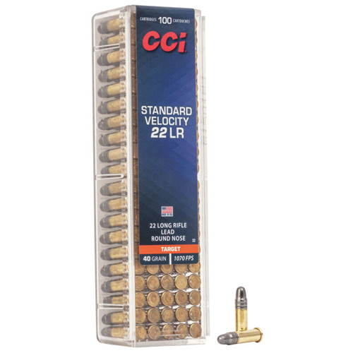 CCI Standard Velocity 22LR 40Gr Lead Round Nose Target Ammunition | 100 Rounds