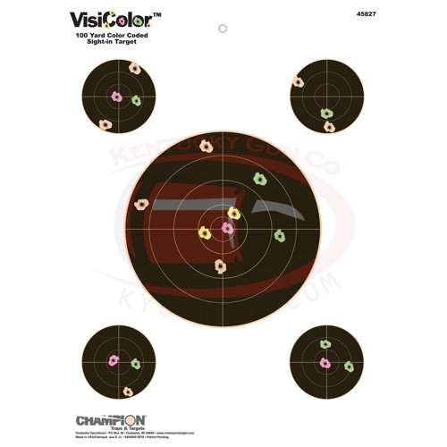 CHAMPION Visicolor Sight-in Target 10pk for sale at KYGUNCO.