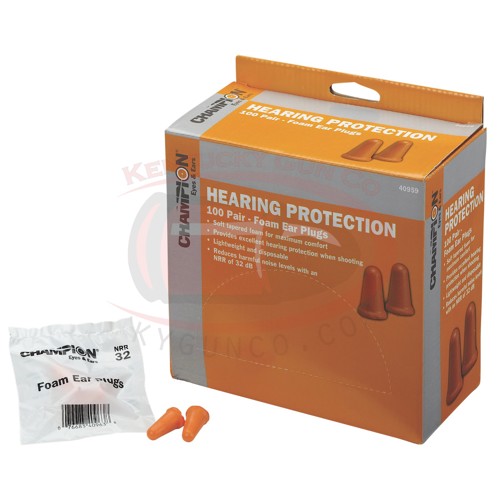 CHAMPION Foam Ear Plugs, 100 Separate Pairs for sale at KYGUNCO.