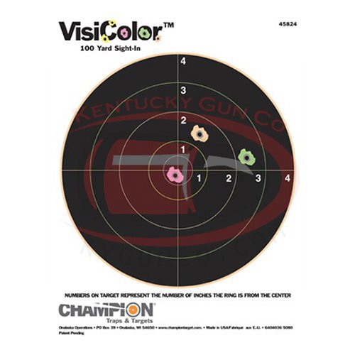 CHAMPION Visicolor 8" Bull Target 10pk for sale at KYGUNCO.