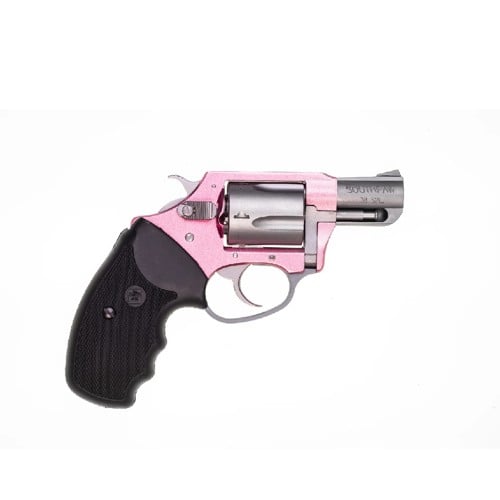 CHARTER ARMS Southpaw Left Hand 38 Special 2" 5rd Revolver - Pink / Stainless / Black Rubber Grips for sale at KYGUNCO.