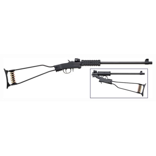 CHIAPPA FIREARMS Little Badger 22 WMR 16.5" Single Shot Folding Rifle w/ Threaded Barrel - Black for sale at KYGUNCO.