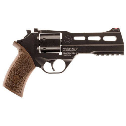 CHIAPPA FIREARMS Rhino 50DS 357 Mag 5" 6rd Revolver - Black w/ Walnut Grips for sale at KYGUNCO.