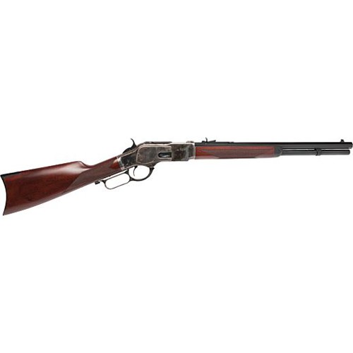 CIMARRON 1873 Saddle Shorty 357 Mag 18" 10rd Lever Rifle w/ Octagon Barrel - Case Hardened | Walnut for sale at KYGUNCO.