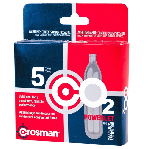 CROSMAN Powerlet 12g CO2 Cartridges 5 Count for sale at KYGUNCO.