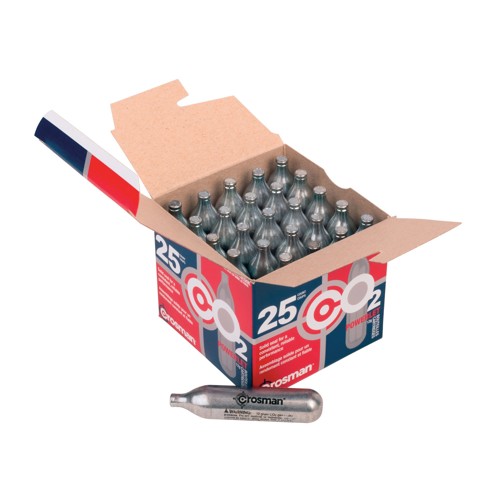 CROSMAN Powerlet 12g CO2 Cartridges 25 Count for sale at KYGUNCO.