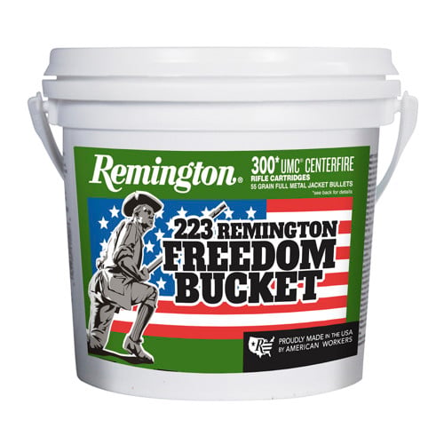REMINGTON UMC Freedom Bucket 223 Rem 55 gr Full Metal Jacket Ammunition | 300 Rounds for sale at KYGUNCO.