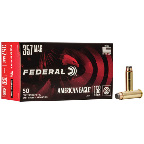 FEDERAL AMMO American Eagle 357 Mag 158Gr Jacketed Soft Point Ammunition | 50 Rounds