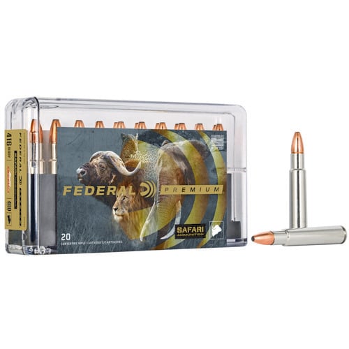 FEDERAL AMMO Premium Safari Cape-Shok 416 Rigby 400 gr Swift A Frame Ammunition | 20 Rounds for sale at KYGUNCO.