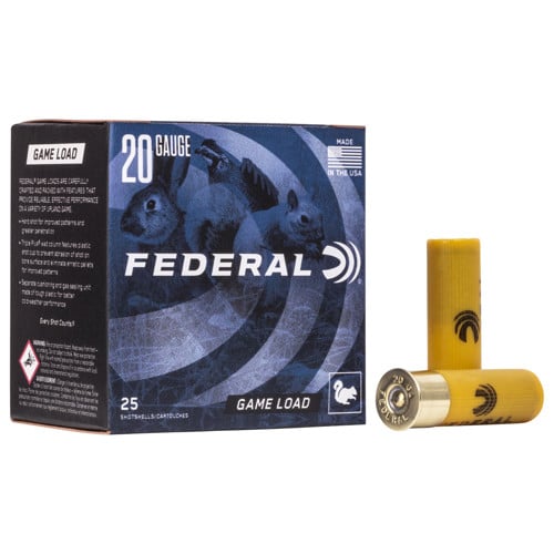 FEDERAL AMMO Game Load 20 Gauge-3/4" 7/8oz #6 Shotgun Ammunition | 25 Rounds for sale at KYGUNCO.
