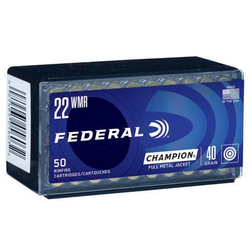 FEDERAL AMMO Champion Training 22 WMR 40gr FMJ Ammunition | 50 Rounds for sale at KYGUNCO.