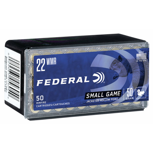 FEDERAL AMMO Small Game & Target 22 WMR 50 gr Jacket Hollow Point | 50 Rounds for sale at KYGUNCO.