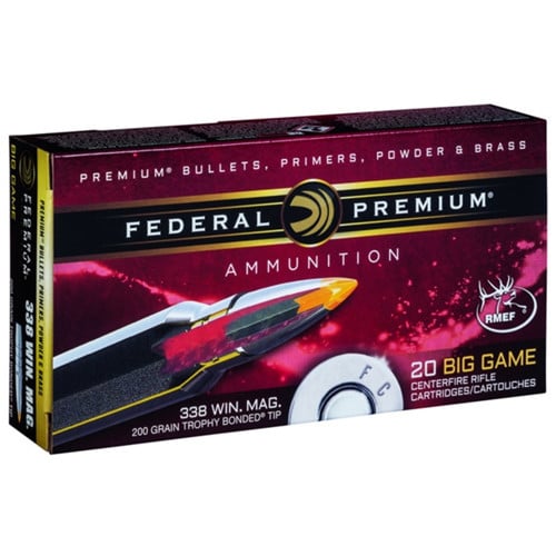FEDERAL AMMO 338 WM 200Gr Trophy Bonded Tip Vital-Shok 20rd for sale at KYGUNCO.