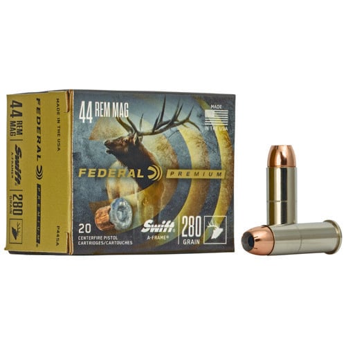 FEDERAL AMMO 44 Rem Mag 280Gr Swift A-Frame Vital-Shok 20rd for sale at KYGUNCO.