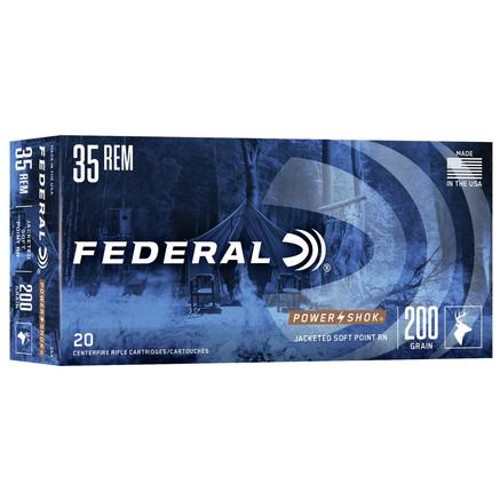 FEDERAL AMMO 35 Rem 200Gr SP Power-Shok 20rd for sale at KYGUNCO.