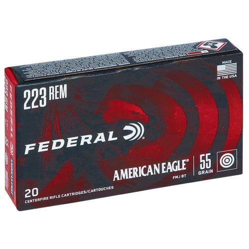 FEDERAL AMMO American Eagle 223 Rem 55gr FMJ BT Ammunition | 20 Rounds