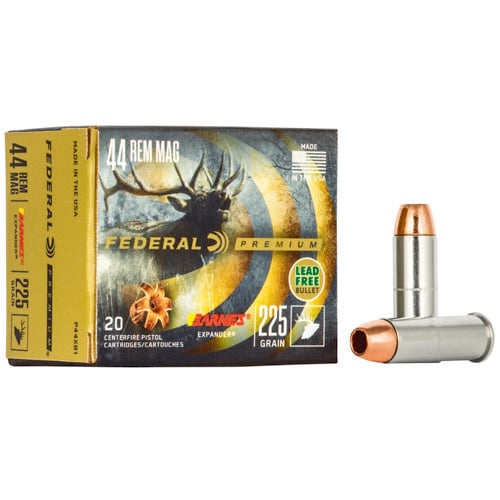 FEDERAL AMMO Premium 44 Rem Mag 225gr Barnes Expander Ammunition | 20 Rounds for sale at KYGUNCO.