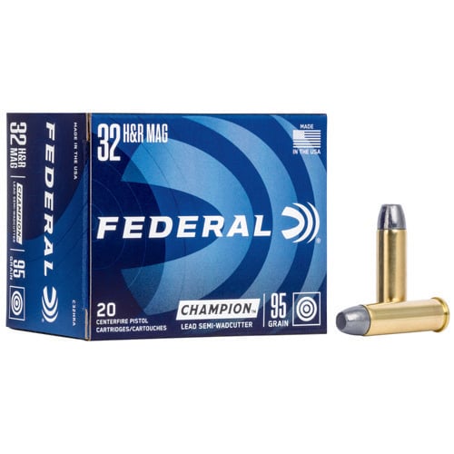 FEDERAL AMMO 32 HR 95Gr Lead Semi Wadcutter Champion 20rd for sale at KYGUNCO.