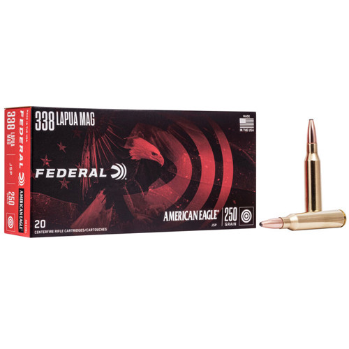 FEDERAL AMMO American Eagle 338 Lapua 250gr Soft Point Ammunition | 20 Rounds for sale at KYGUNCO.