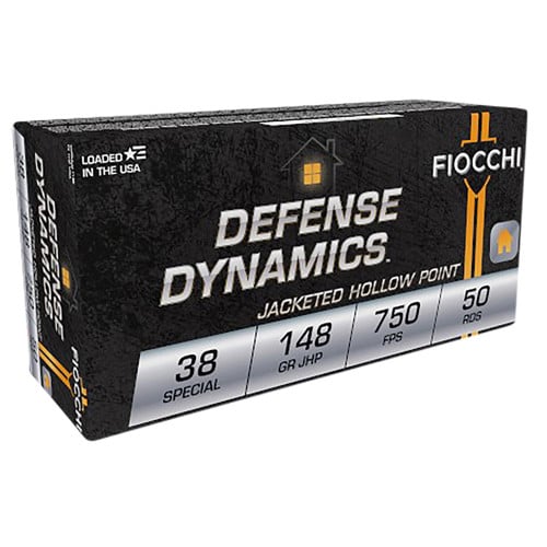 FIOCCHI Defense Dynamics 38 Special 148 gr Jacket Hollow Point Ammunition | 50 Rounds for sale at KYGUNCO.