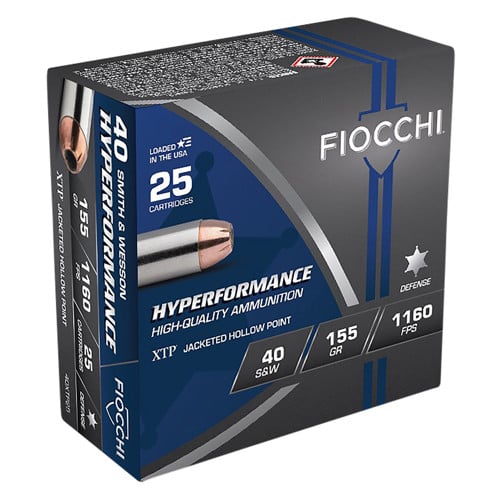 FIOCCHI Hyperformance 40 S&W 155gr XTP Jacketed Hollow Point Ammunition | 25 Rounds for sale at KYGUNCO.