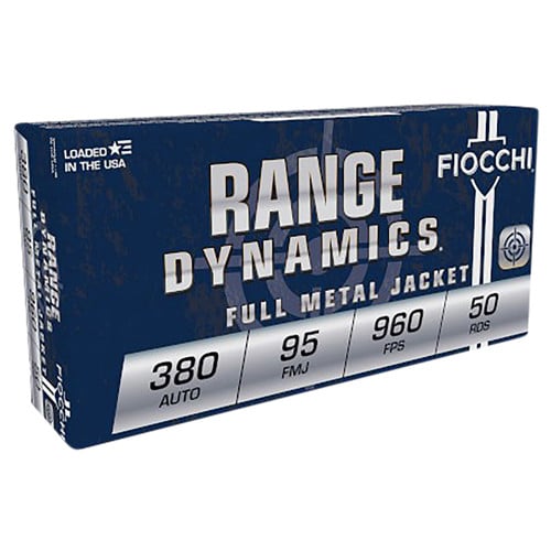 FIOCCHI Range Dynamics 380 ACP 95 gr Full Metal Jacket Ammunition | 50 Rounds for sale at KYGUNCO.